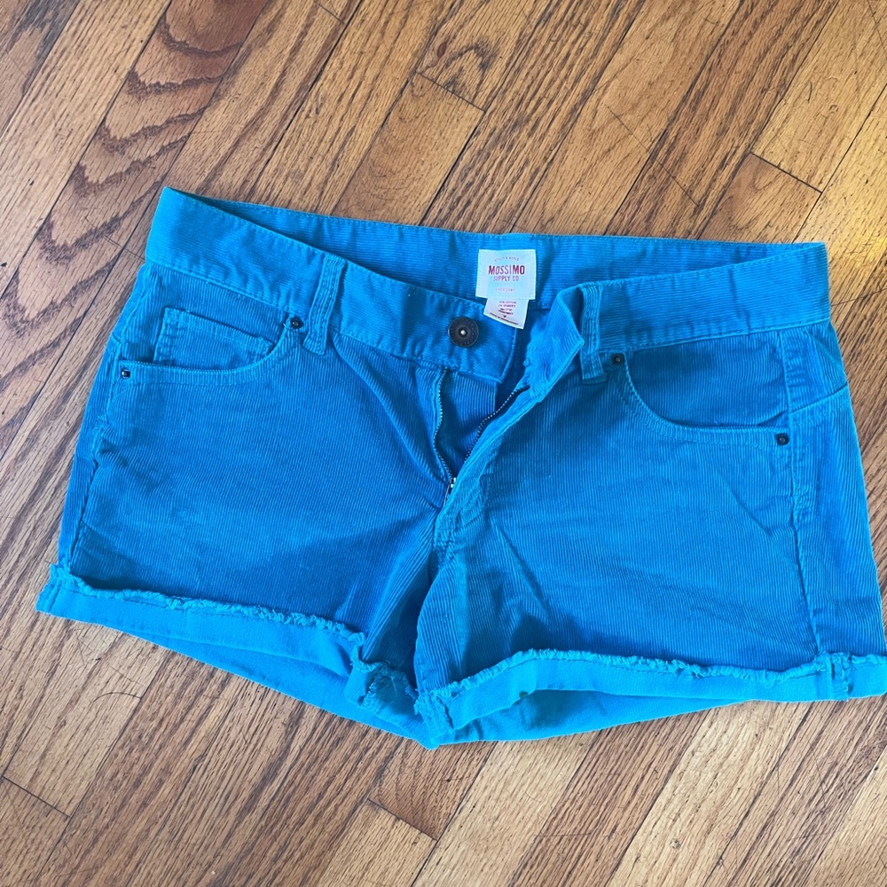 Mossimo Supply Co. Women's Peacock Blue Corduroy Shorts